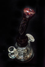 Custom Dab Rig with Flower Marble (Purple Mouthpiece with Clear Bottom)
