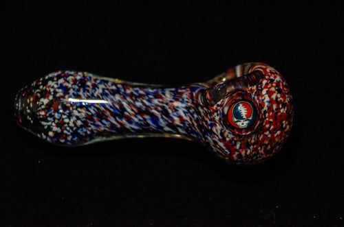 Grateful Dead Themed Spoon Pipe with Frit